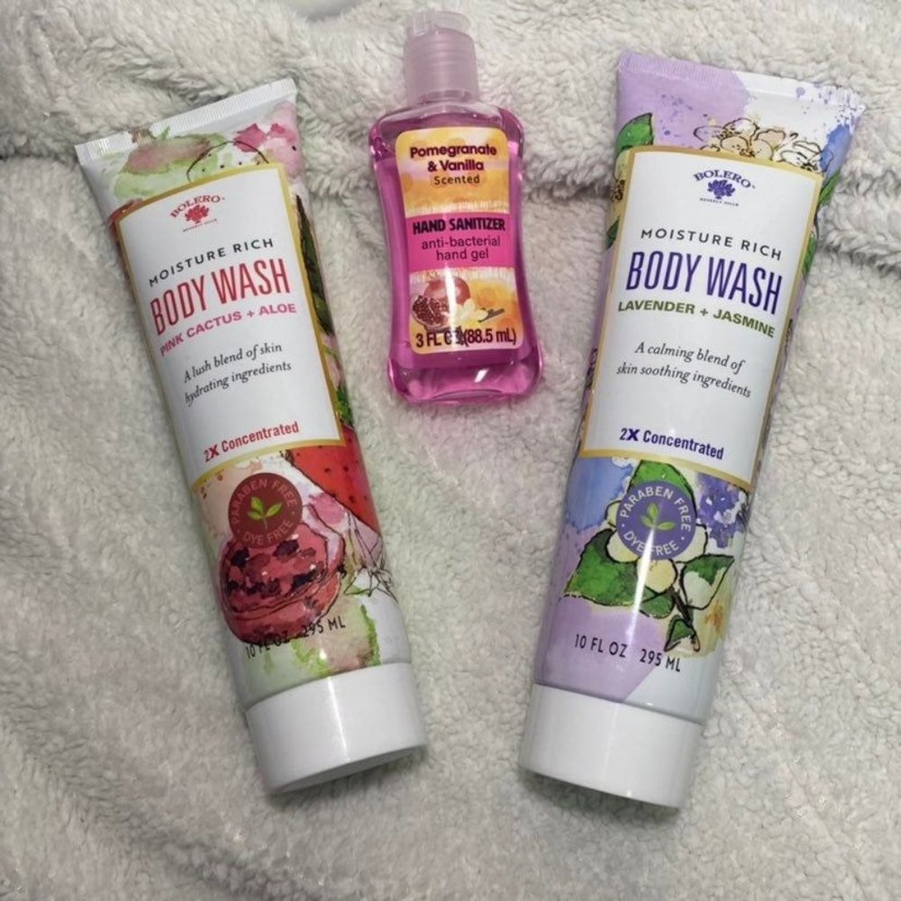 Bolero Beverly Hills Set of 2 Body Wash Lavender/Jasmine & Pink Cactus/Aloe